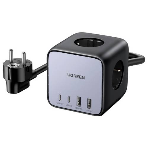 Thumbnail - UGREEN DigiNest Cube USB Ladegerät 65 W Schutzkontakt-Steckdose, 2x USB-A, 2x USB-C® USB PD 2.0, USB PD 3.0, PPS, QC 2.0...