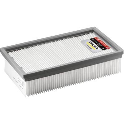 Rechteckiger HEPA-Filter mit der Bezeichnung „Premium HEPA 13", entwickelt zum Abfangen von feinem Staub und Allergenen, geeignet zur Verwendung mit Kärcher-Geräten.