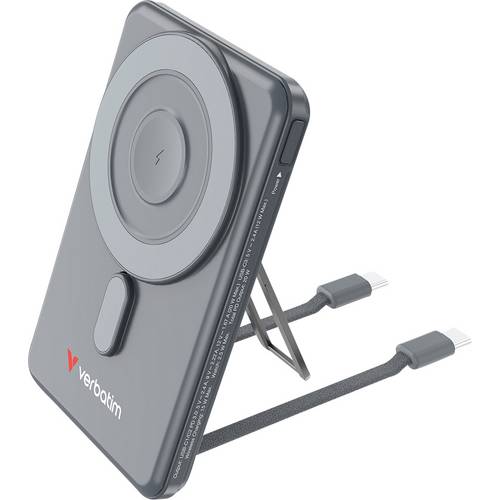 Verbatim Charge ´n´ Go Powerbank 5000 mAh Fast Charge, Adaptive Fast Charge, Magsafe USB-C® Grau