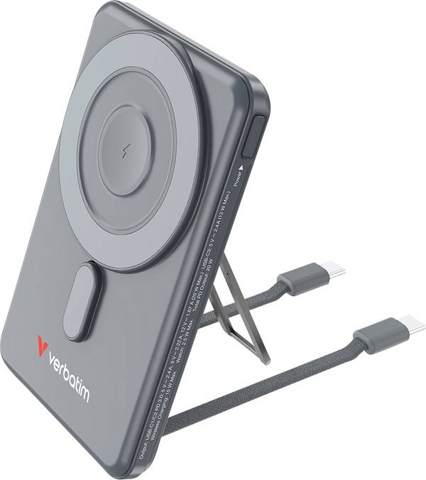 Verbatim Charge ´n´ Go Powerbank 5000 mAh Fast Charge, Adaptive Fast Charge, Magsafe  USB-C® Grau