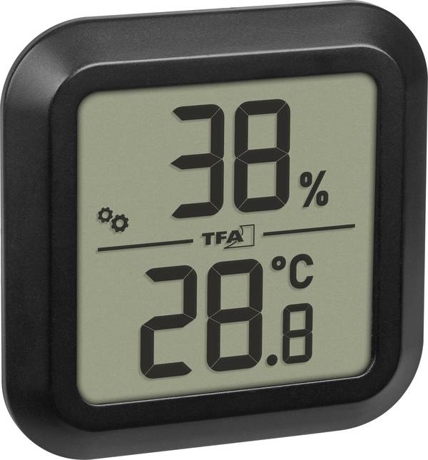 TFA Dostmann Digitales Thermo-Hygrometer zum Einbau Thermo-/Hygrometer Schwarz 30.5061.01
