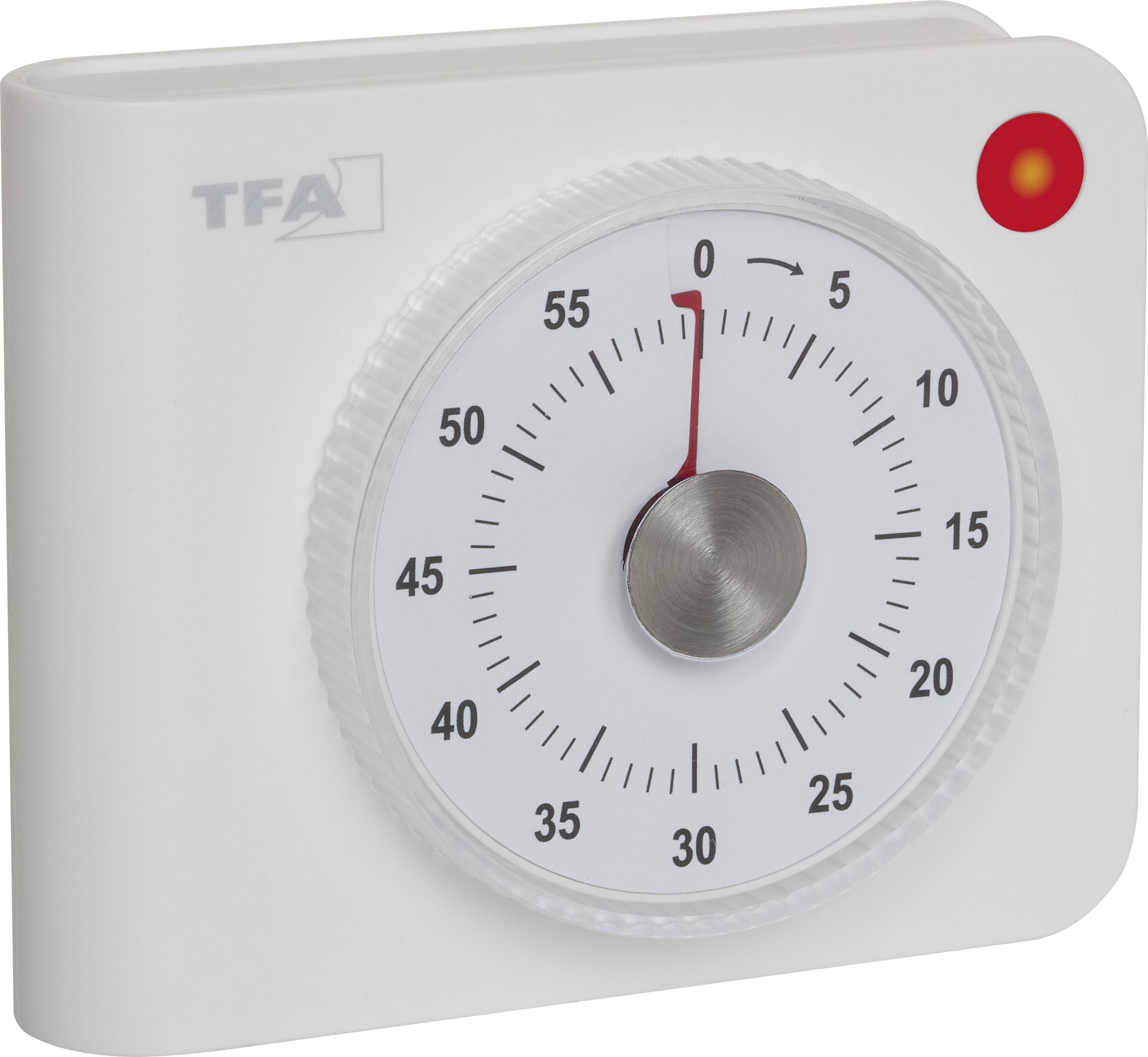 TFA Dostmann Elektronischer Timer Timer Weiß analog