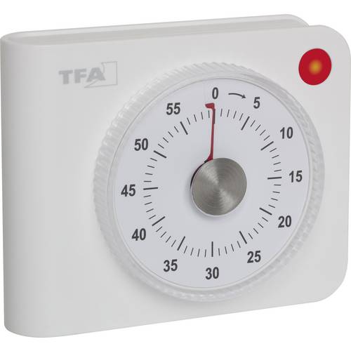 TFA Dostmann Elektronischer Timer Timer Weiß analog
