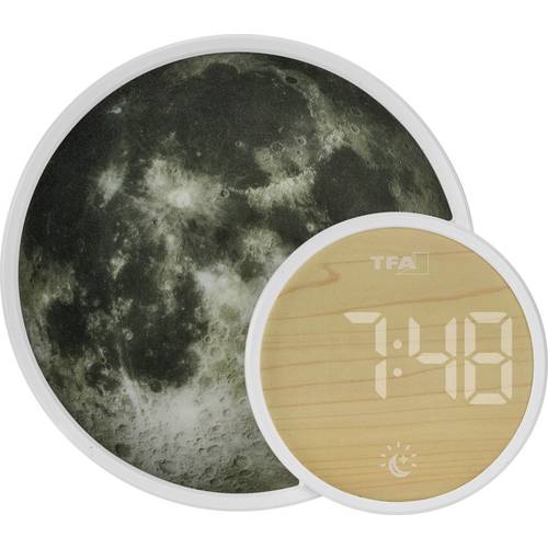 TFA Dostmann 60.2050.02 Quarz Wecker Weiß Alarmzeiten 1 USB Anschluss