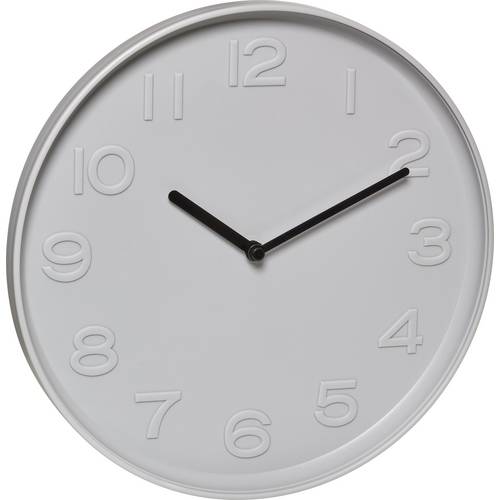 TFA Dostmann 60.3079.15 Quarz Wanduhr 255 mm x 255 mm x 35 mm x 255 mm Grau