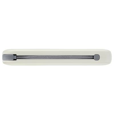 Rechteckiger beiger USB-Staubsauger mit horizontaler Düse zum Reinigen von Tastaturen und engen Räumen.