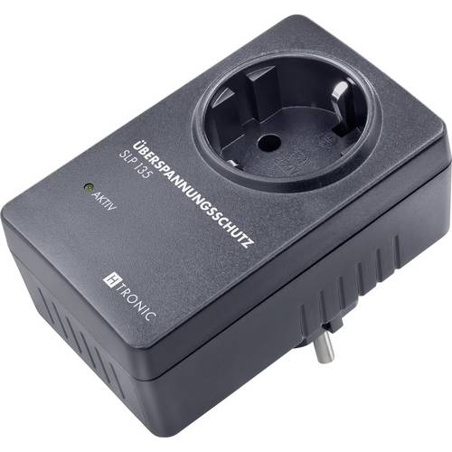 H-Tronic 1114790 Überspannungsschutz-Zwischenstecker Schwarz