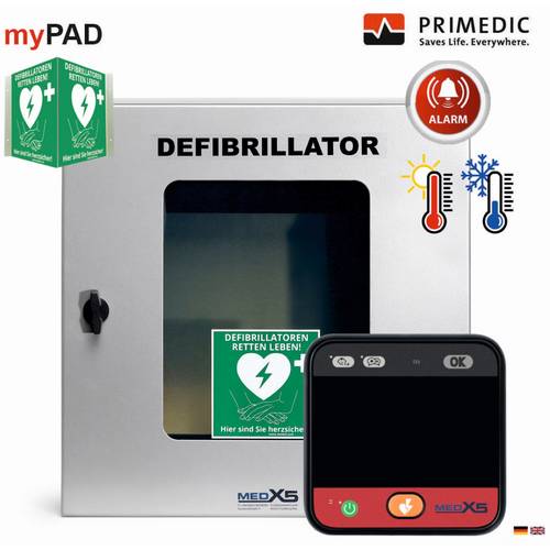 MEDX5 myPAD-M mit LCD-Bildschirm AED-Schild