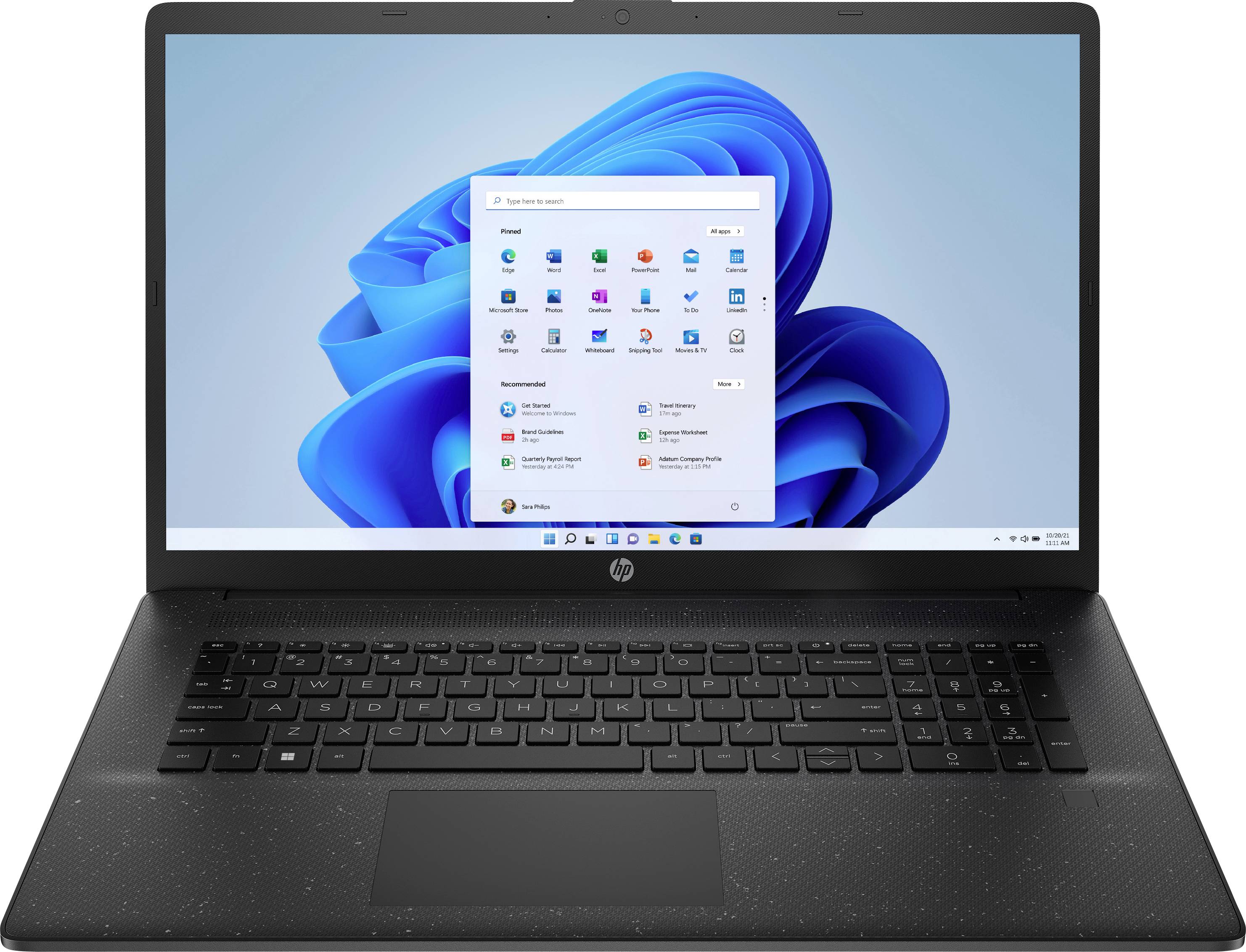 HP Notebook 43.9 cm (17.3 Zoll) Full HD 7730U 16 GB RAM Deutsch, QWERTZ AMD AMD Radeon Graphics Nicht verfügbar Schwarz ...