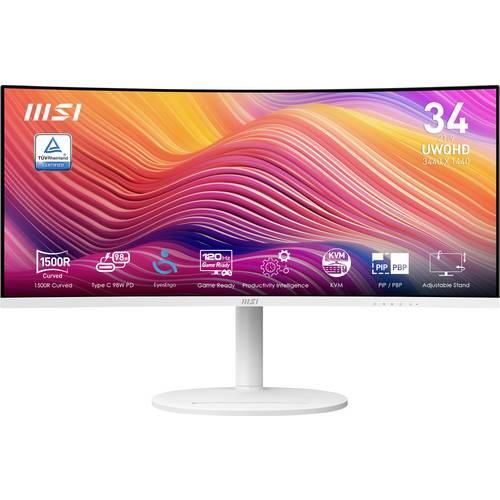 Thumbnail - MSI Modern MD342CQPWDE LED-Monitor EEK F (A - G) 86.4 cm (34 Zoll) 3440 x 1440 Pixel 21:9 4 ms HDMI®, DisplayPort, USB-A...