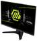 Ein Gaming-Monitor zeigt das MSI Arsenal Gaming-Logo mit futuristischen Grafiken. Der Bildschirm ist leicht nach rechts geneigt auf einem schwarzen Ständer angebracht.