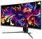 Ein gekrümmter Gaming-Monitor mit lebendigen, abstrakten wirbelnden Farben auf dem Bildschirm und dem Text „MSI Performance Gaming" in der Mitte.