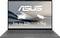 Laptop mit ASUS-Logo, beworben mit einer Batterielaufzeit von bis zu 32 Stunden und einem Gewicht von weniger als 1 kg.