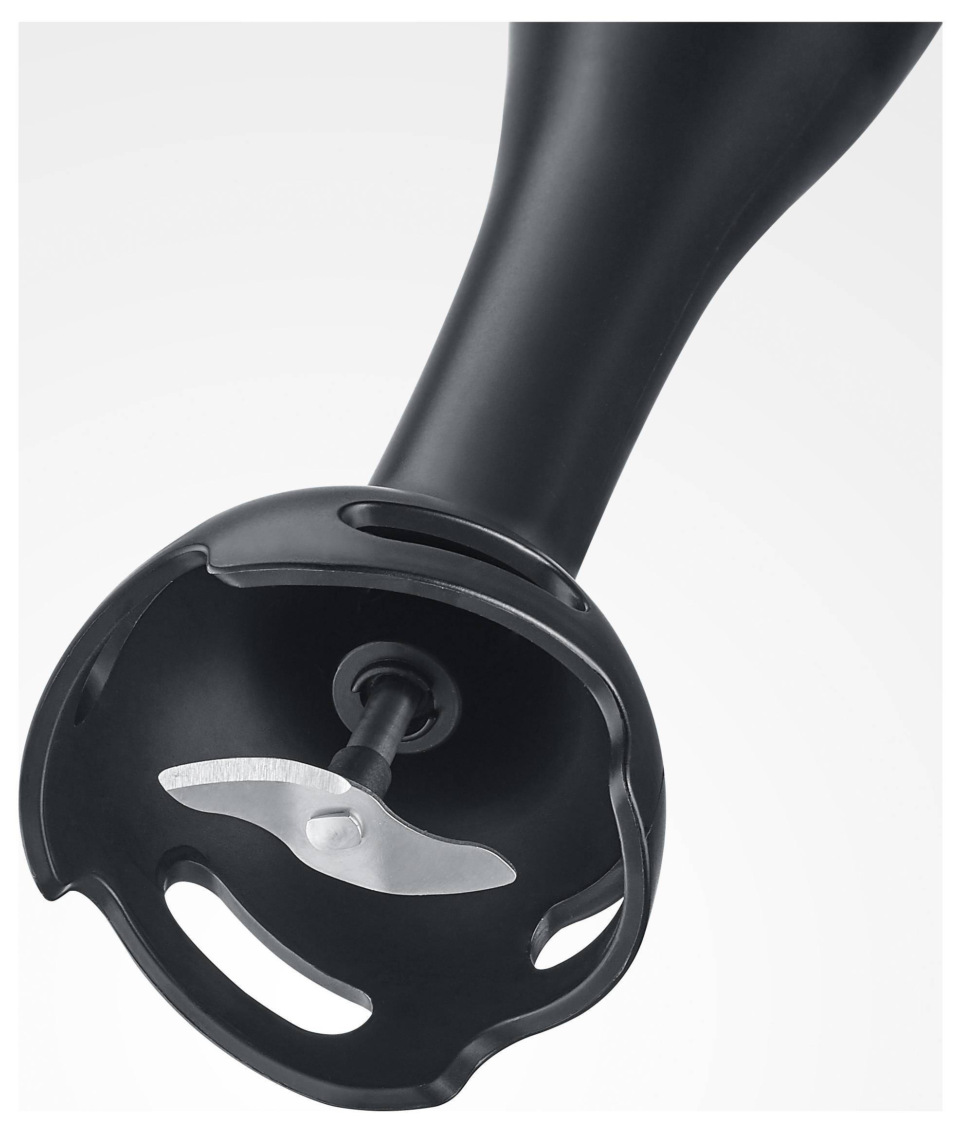 Ein Doppelkammer-Heißluftfritteusen in Schwarz mit transparenten Fenstern, mit schlankem und modernem Design.