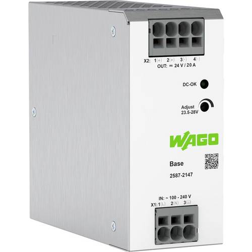WAGO 2587-2147 Hutschienen-Netzteil (DIN-Rail) 24 V/DC 20 A 480 W Anzahl Ausgänge:1 x Inhalt 1 St.