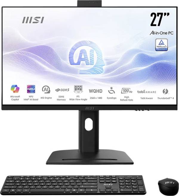MSI All-in-One PC MSI Modern AM273QP AI 1UMG-409AT 27"" LE  68.6 cm (27 Zoll) WQHD Intel® Core™ Ultra 5 125H 4.50 GHz 16 GB RAM  512 GB SSD        00AF0111-409