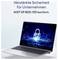 Ein Laptop zeigt ein digitales Vorhängeschloss auf dem Bildschirm an. Der Text oben lautet „Verstärkte Sicherheit für Unternehmen" und „NIST SP 800-155 konform".