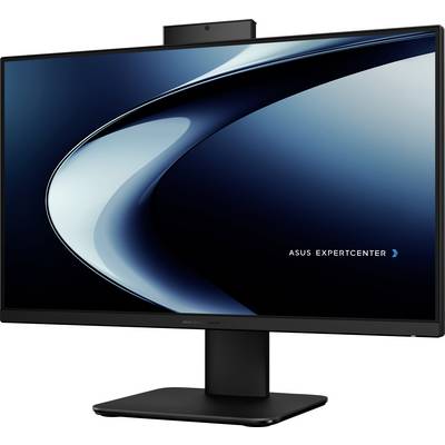 Ein Computermonitor, der einen Desktop mit dem Text „ASUS EXPERTCENTER" auf dem Bildschirm anzeigt, mit einem schlanken, modernen Design.