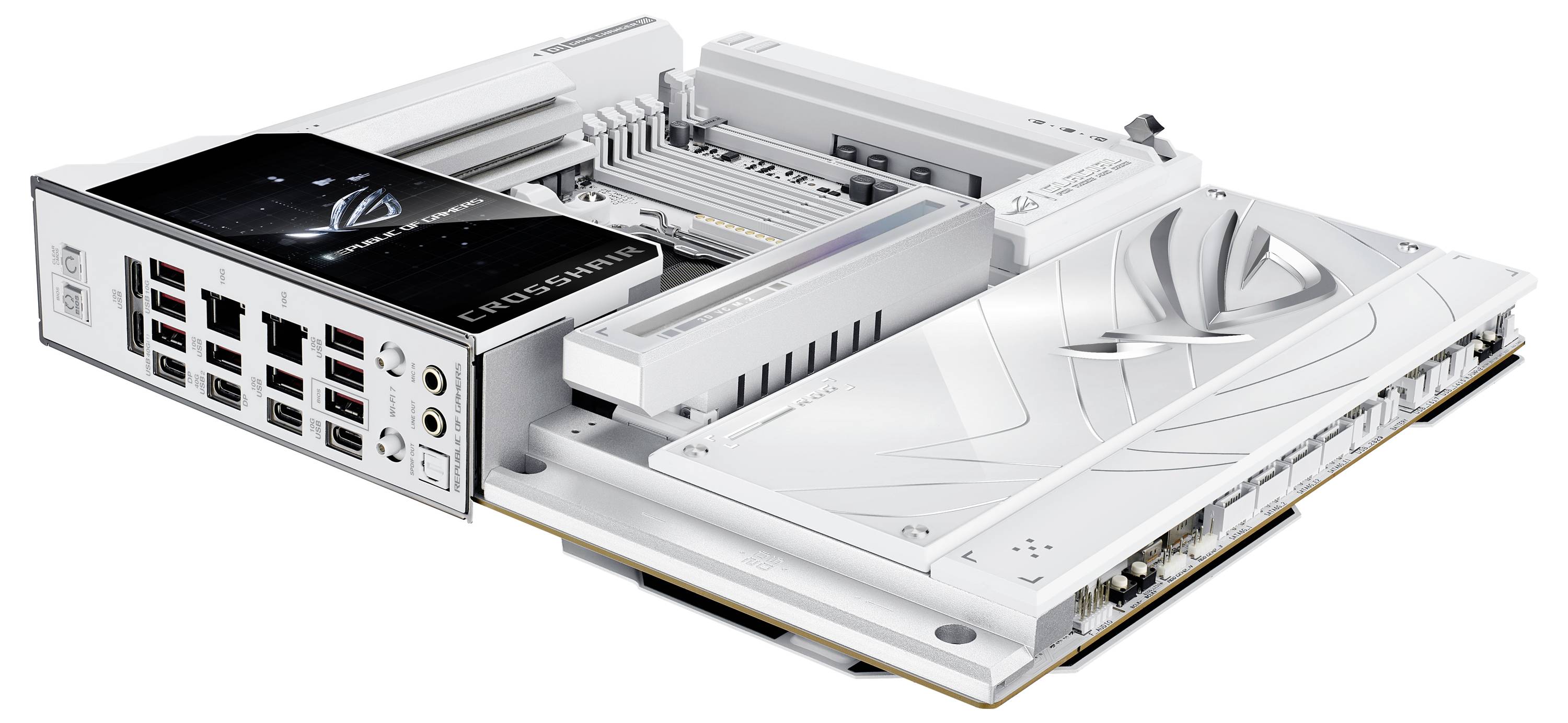 Asus MB ASUS ROG CROSSHAIR X870E GLACIAL Mainboard Sockel (PC) AMD® AM5 Formfaktor (Details) E-ATX Mainboard-Chipsatz AM-1