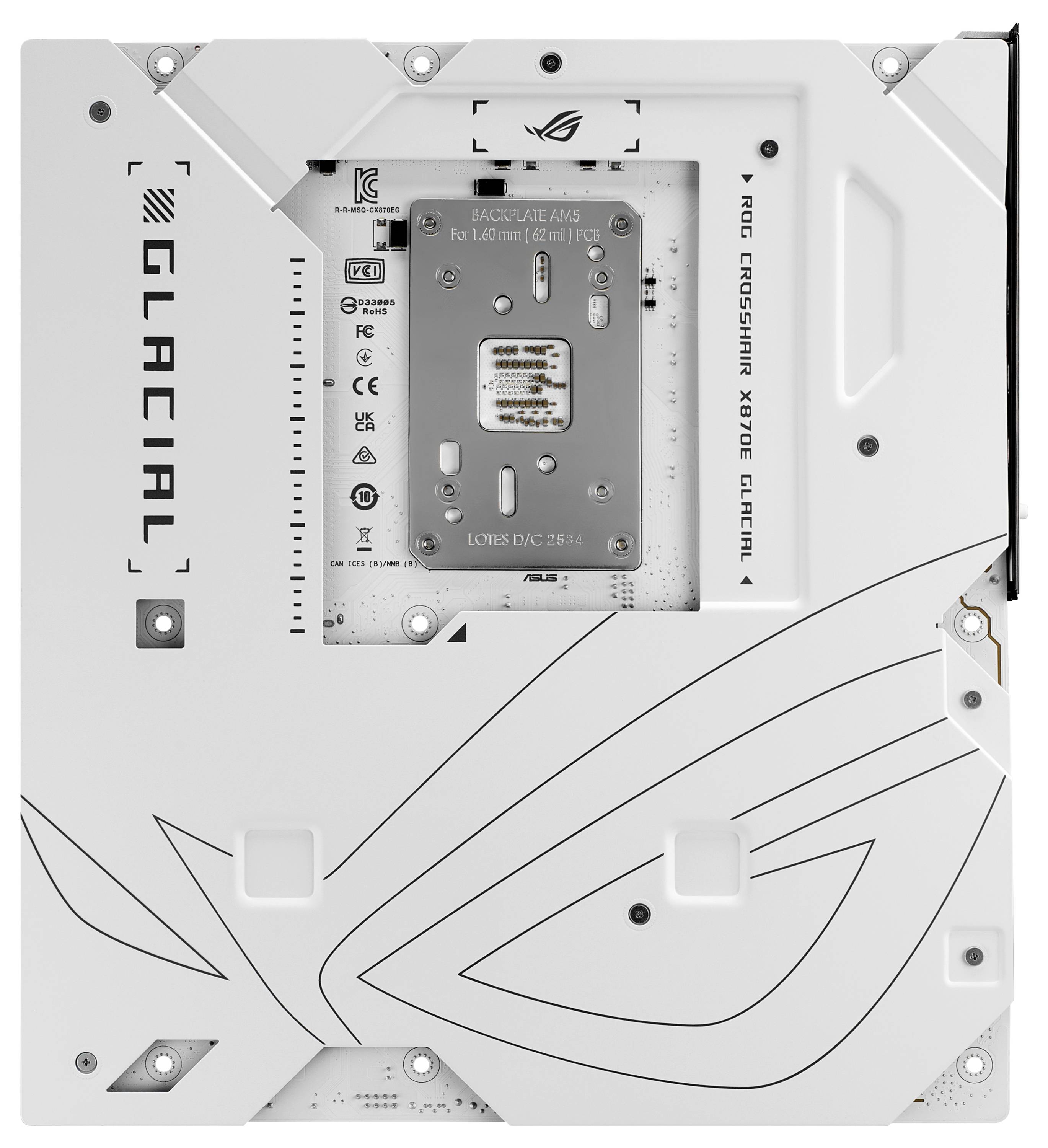 Asus MB ASUS ROG CROSSHAIR X870E GLACIAL Mainboard Sockel (PC) AMD® AM5 Formfaktor (Details) E-ATX Mainboard-Chipsatz AM-5