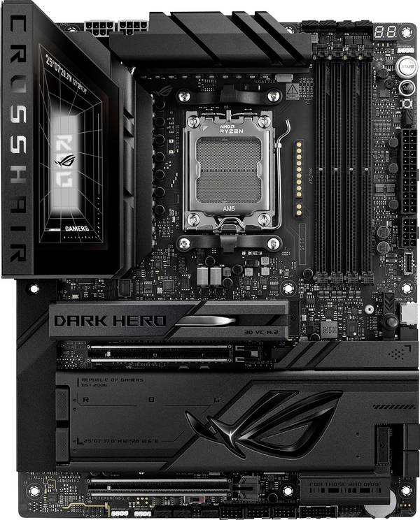 Asus MB ASUS ROG CROSSHAIR X870E DARK HERO Mainboard Sockel (PC) AMD® AM5 Formfaktor (Details) ATX Mainboard-Chipsatz AMD® X870E