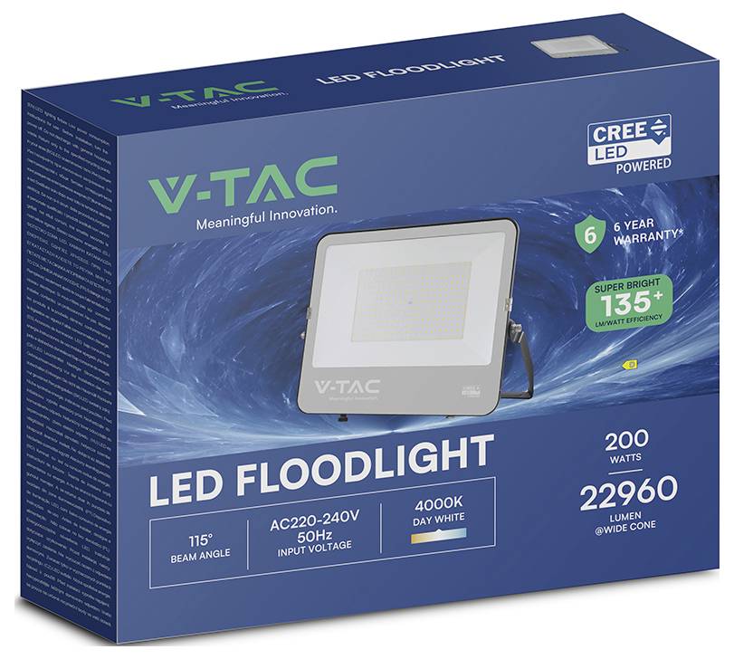 V-TAC VT-44201 232206 LED-Außenstrahler EEK: D (A - G) 200 W Leuchtfarben: Naturweiß-2
