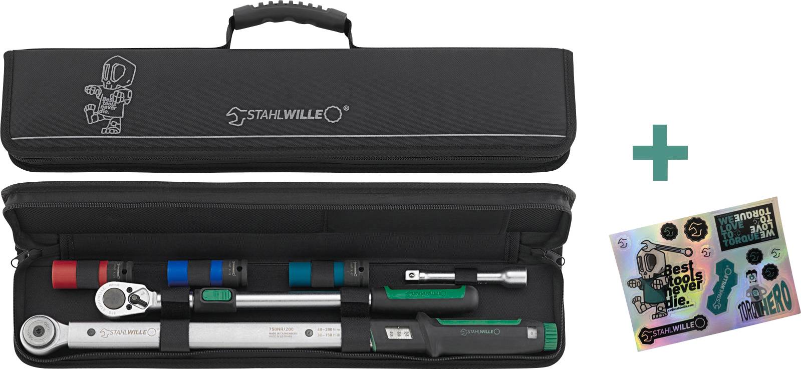 Stahlwille 750NR/516/3/1 NDE 96010130 Drehmomentschlüssel-Set 1/2 (12.5 mm) 40 - 200 Nm