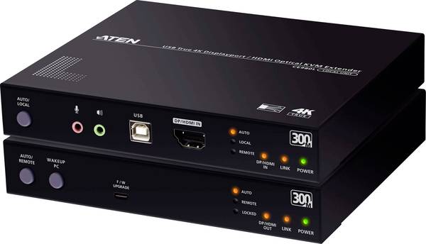ATEN CE980 USB True 4K DisplayPort/HDMI Optical KVM Extender Signalsteuerung KVM