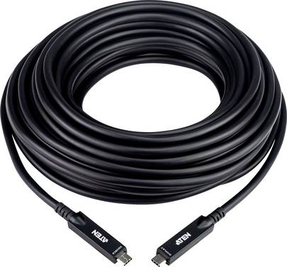 ATEN USB-Kabel - USB-C (M) zu USB-C (M) - USB 3.2 Gen 2 / DisplayPort 2.1 - 5 V - 10 m - Active Optical Cable (AOC)