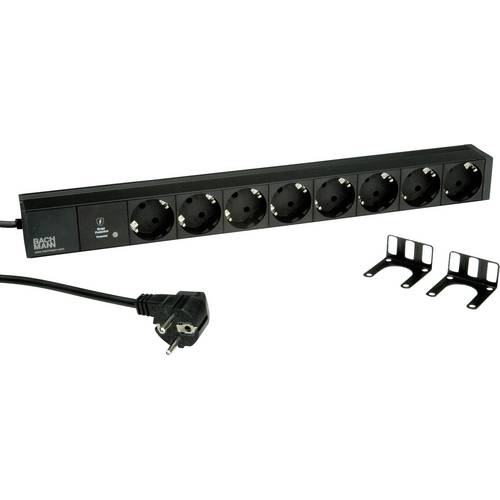 Thumbnail - Bachmann 800.3936 Steckdosenleiste 19 Zoll Schwarz Schutzkontakt 1 St.