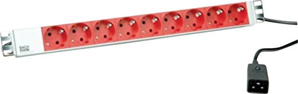 Bachmann Steckdosenleiste (Rack - einbaufähig) - Schutzkontakt - Eingabe, Eingang IEC 60320 C20 - Ausgangsanschlüsse: 9