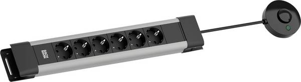 Bachmann Steckdosenleiste CONNECTUS 6xCEE7/3 1xFTS CEE7/7 Grau