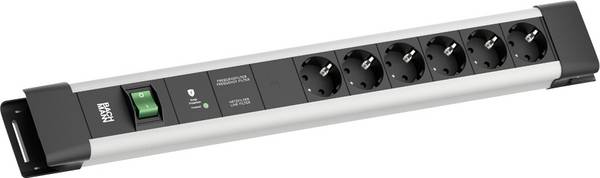 BACHMANN - Steckdosenleiste CONNECTUS 6xCEE7/3 1xGVS-Plus 1xSchalter 2.0m CEE7/7