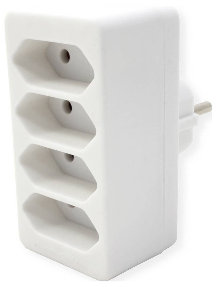 BACHMANN MULTISTECKER 4-fach EURO, wei-1