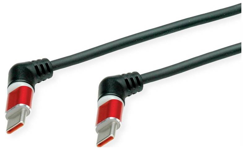 Thumbnail - Roline USB-C® Kabel USB 2.0 USB-C® Stecker 2 m Schwarz/Rot 11.02.8348