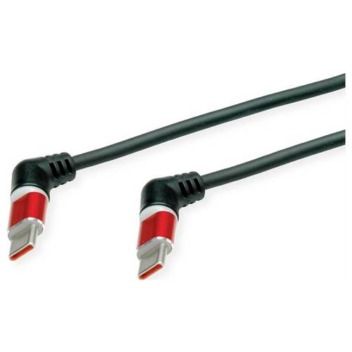 Thumbnail - Roline USB-C® Kabel USB 2.0 USB-C® Stecker 2 m Schwarz/Rot 11.02.8348