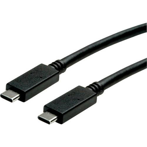 Thumbnail - Roline USB-C® Kabel USB-C® Stecker 1 m Schwarz 4K UHD, beidseitig verwendbarer Stecker, vergoldete Steckkontakte 11.02.9...