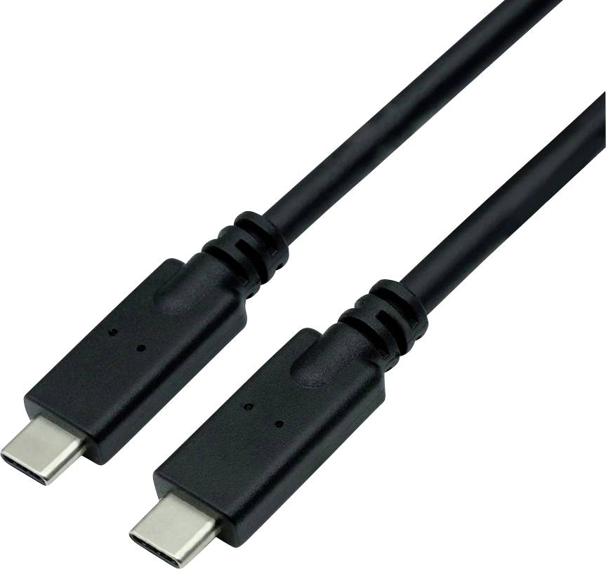 Roline USB-C® Kabel USB 3.2 Gen2 USB-C® Stecker 3 m Schwarz 4K UHD, beidseitig verwendbarer Stecker, vergoldete Steckkon...