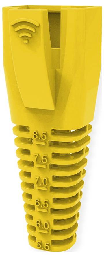 Roline Flexibel zuschneidbare Knickschutztüllen RJ45, mit Knickschutz Klemm-Ø (max.) 8.5 mm Kunststoff Gelb 10 St.
