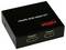 HDMI-Splitter mit zwei Ausgängen mit der Bezeichnung "Output1" und "Output2", konzipiert zum Aufteilen eines 4K-Signals auf mehrere Displays.
