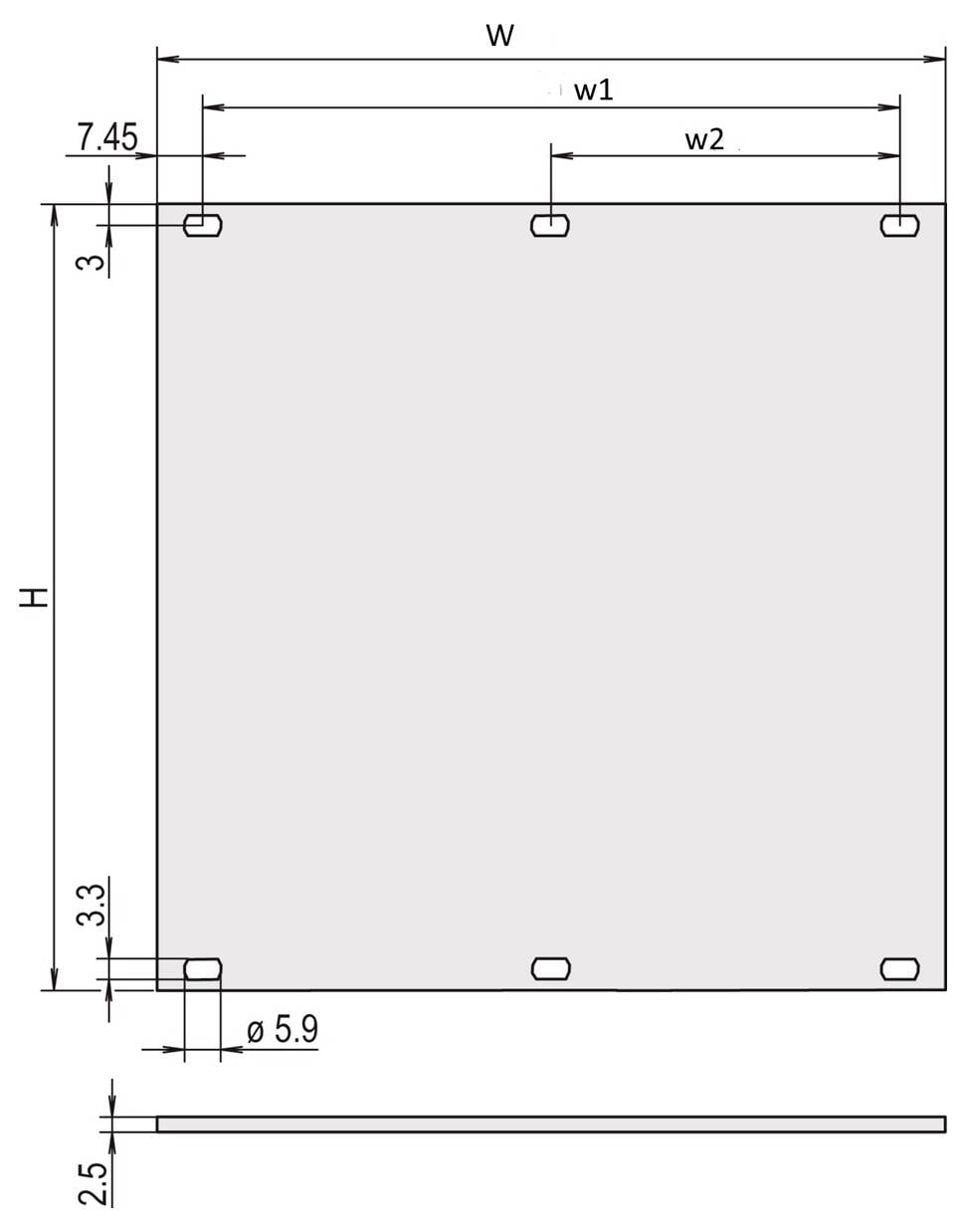 nVent SCHROFF SCHROFF TEILFRONTPL.2HE 42TE EL/CR Frontplatte 213 x 84 Aluminium Mehrfarbig 1 St.-0