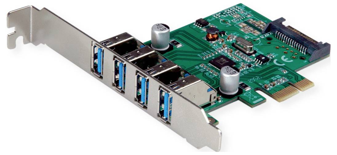 Value 15.99.2117 4 Port USB 3.2 Gen 1 Controllerkarte USB-A PCIe x1-1