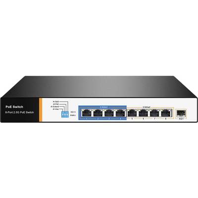 PoE-Switch mit 8 Ports und 2,5G-Fähigkeit, gekennzeichnet für AI Grid, AI APWiFi, AI Extend, AI VLAN. Enthält 1 zusätzlichen 10G-Port (X6I).