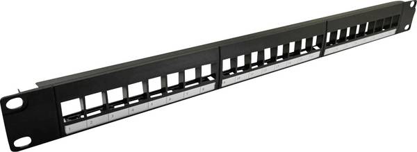 Value VALUE 19-Zoll-Keystone-Modulträger, 24 P RJ45-Modulträger Keystone CAT 6a 1 St.