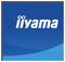 „Ein blaues iiyama-Logo mit weißen Kleinbuchstaben und einem stilisierten Unendlichkeitssymbol über dem ersten Buchstaben i."