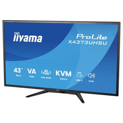 Iiyama ProLite LED-Monitor EEK E (A - G) 109.2 cm (43 Zoll) 3840 x 2160 Pixel 16:9 3 ms DisplayPort VA LED-4