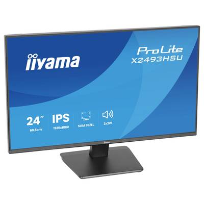 Iiyama ProLite X2493HSU Monitor, 24-Zoll IPS-Display, 1920x1080 Auflösung, schlanke Blende, 2x2W-Lautsprecher.