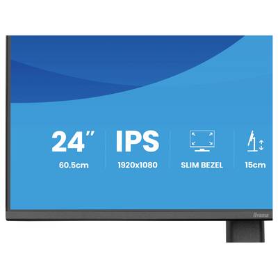 'Iiyama G-Master G2771QS' Monitor-Kabel: Stromversorgung, HDMI und DisplayPort angeordnet mit entsprechenden Beschriftungen.