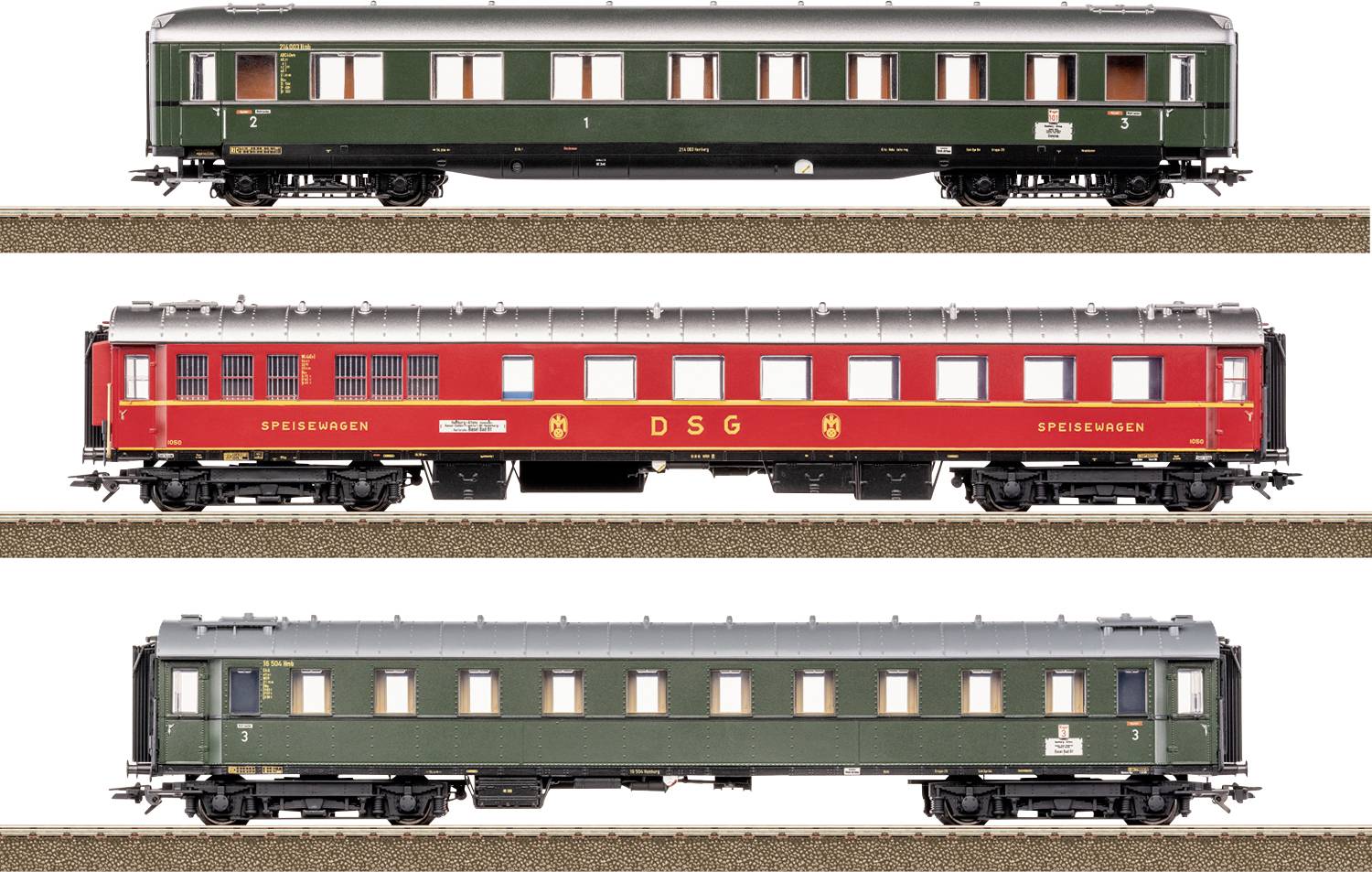 TRIX H0 T23623 H0 Schnellzug-Set 2 D74 DB