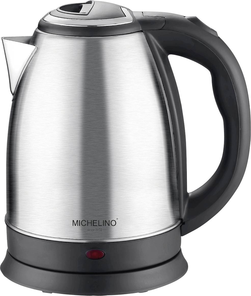 Michelino Edelstahl Wasserkocher 1,8L, 1800W Wasserkocher Grau, Silber Fassungsvermögen: 1.8 l